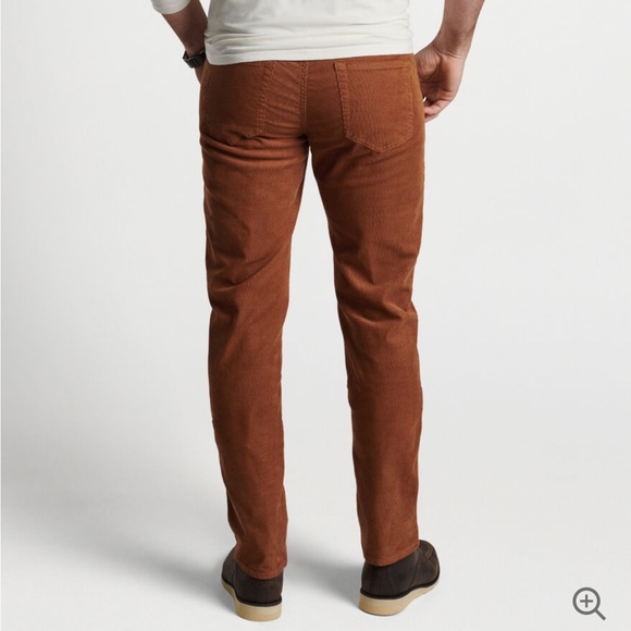 Peter Millar Superior Soft Corduroy Five-Pocket Pants Gum Sole Brown Size 33 - Picture 2 of 12